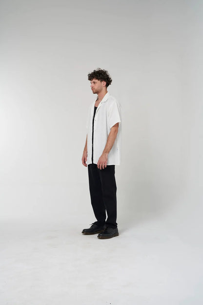 Dash Texture SS Shirt - White