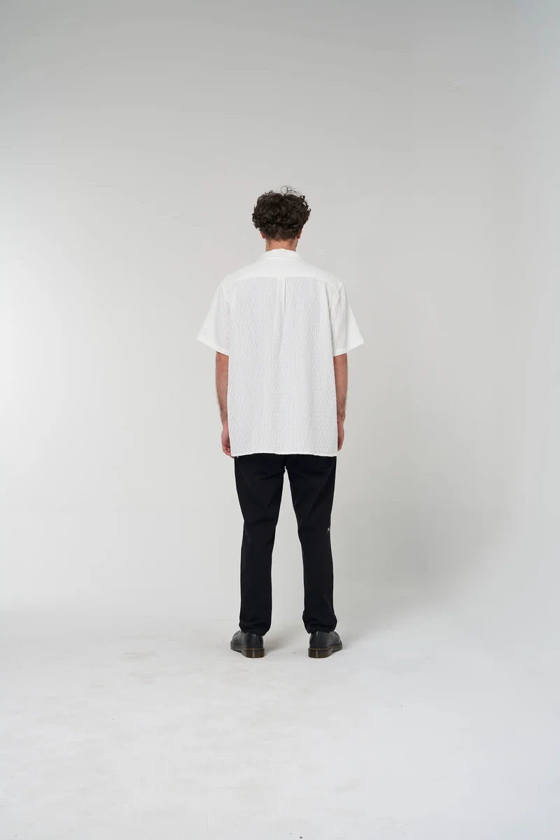 Dash Texture SS Shirt - White
