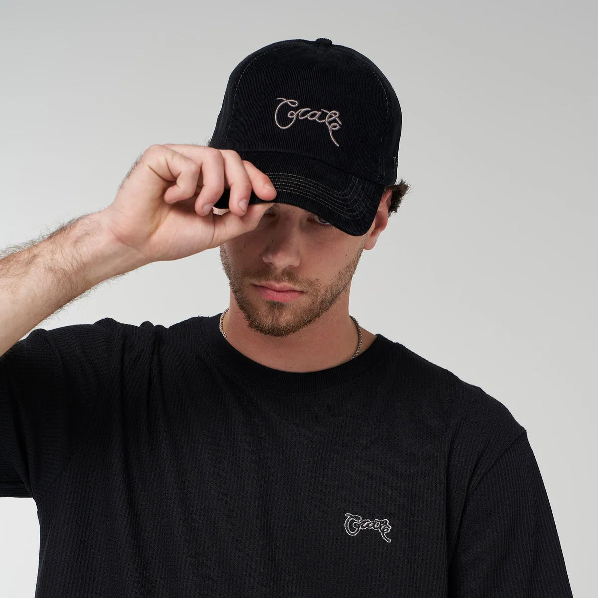 Crate Scripted Cord Snapback - Black