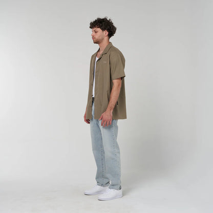 Cuban Collar Shirt - Olive