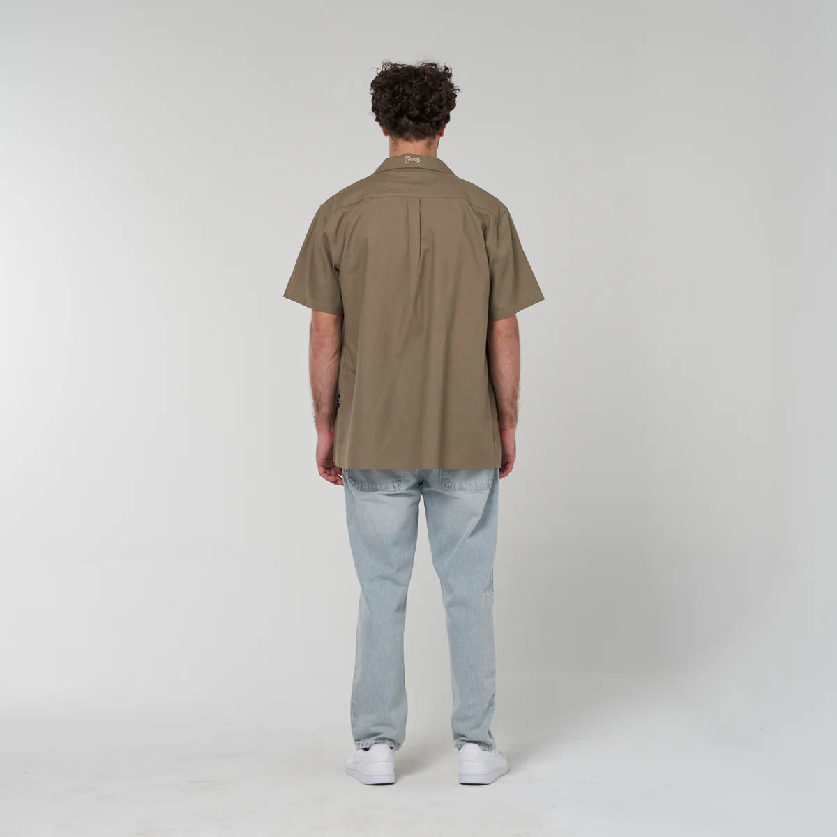 Cuban Collar Shirt - Olive