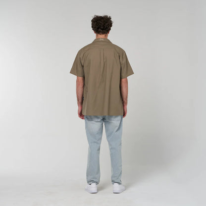 Cuban Collar Shirt - Olive