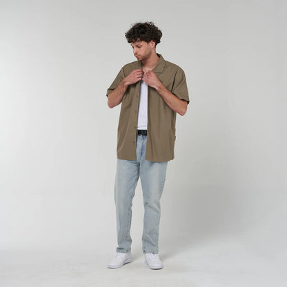 Cuban Collar Shirt - Olive