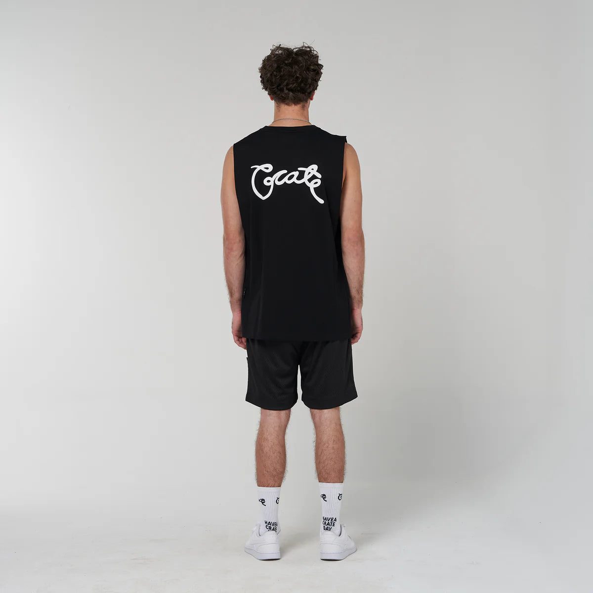 Crate Scripted Muscle Tank - Black