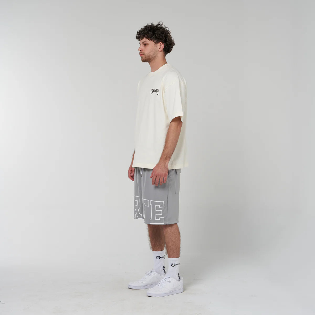 Crate Iconic Mesh Shorts - Grey/White