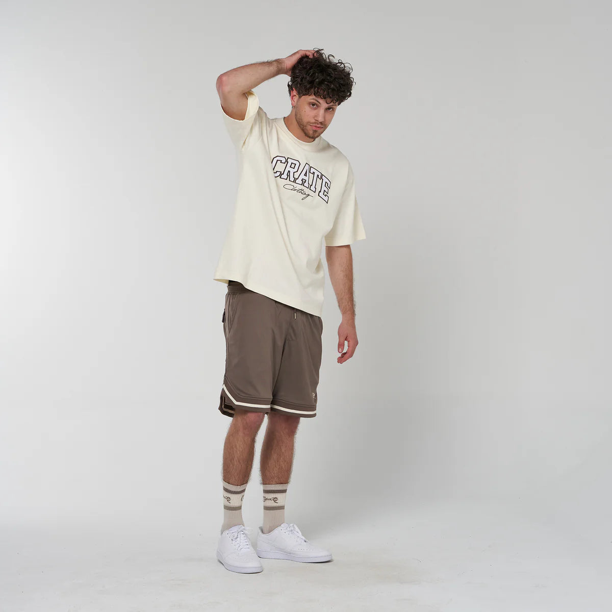 Crate Reversible B-Ball Shorts - Chia/Tofu