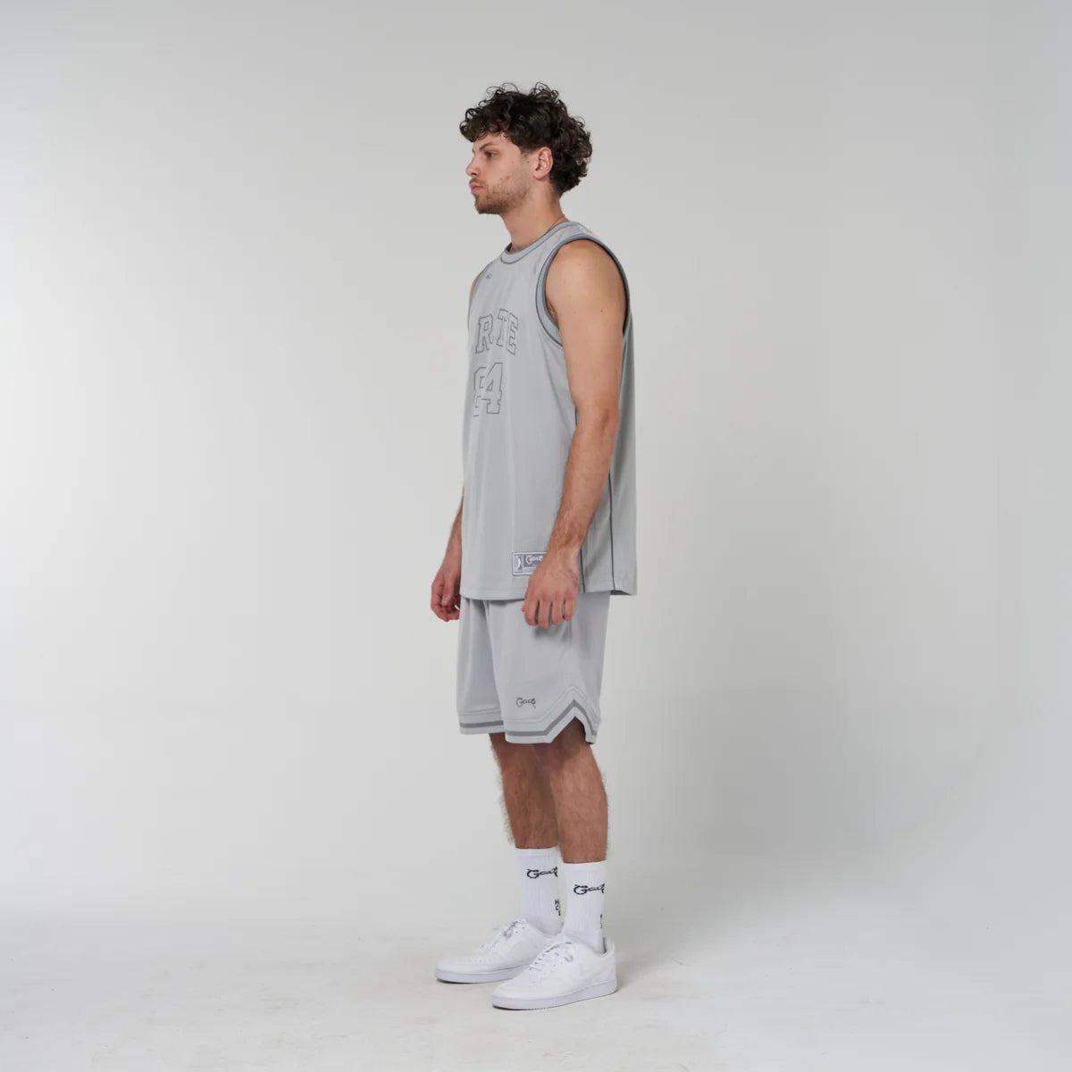 Crate Reversible Mesh B-Ball Shorts - Light Grey/Grey