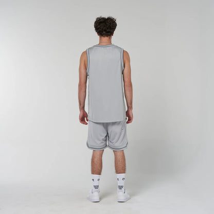 Crate Reversible Mesh B-Ball Shorts - Light Grey/Grey