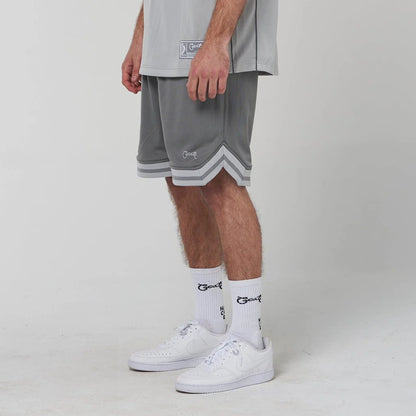 Crate Reversible Mesh B-Ball Shorts - Light Grey/Grey