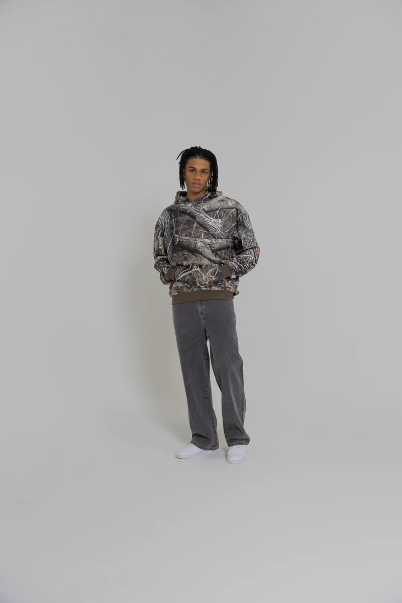 Scripted Box Fit Hoodie - Tree Camo