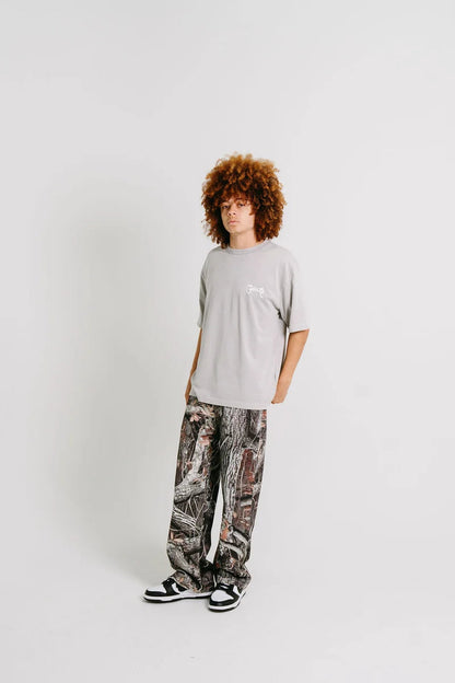 Scripted Box Fit Tee - Grey