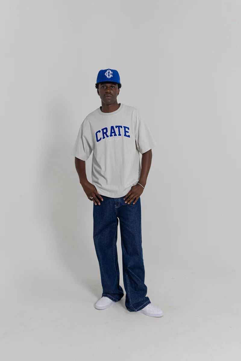 Varsity Box Fit T-Shirt - Grey