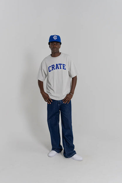 Varsity Box Fit T-Shirt - Grey