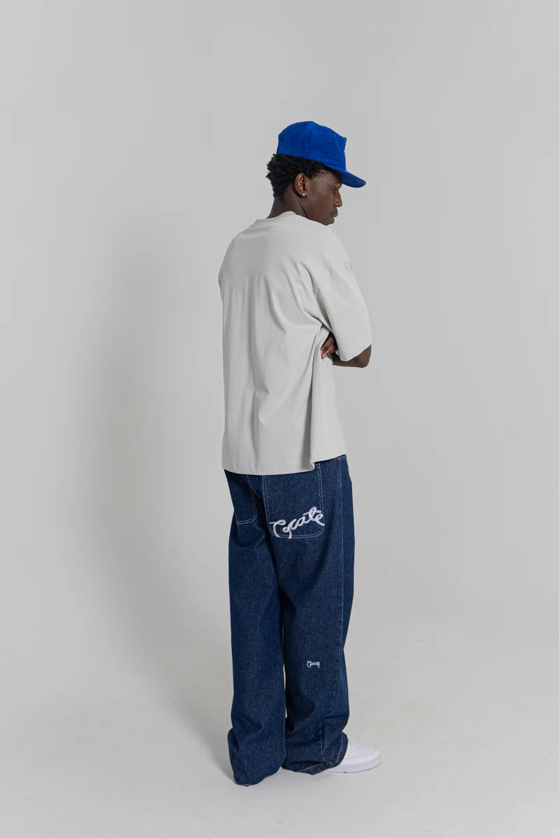 Varsity Box Fit T-Shirt - Grey