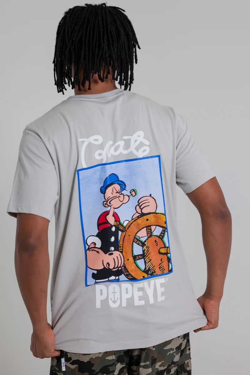 Crate X Popeye Tank T-Shirt - Light Grey