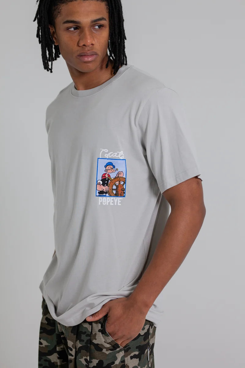 Crate X Popeye Tank T-Shirt - Light Grey