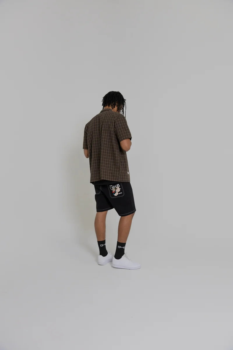 Crate X Popeye Denim Shorts - Black