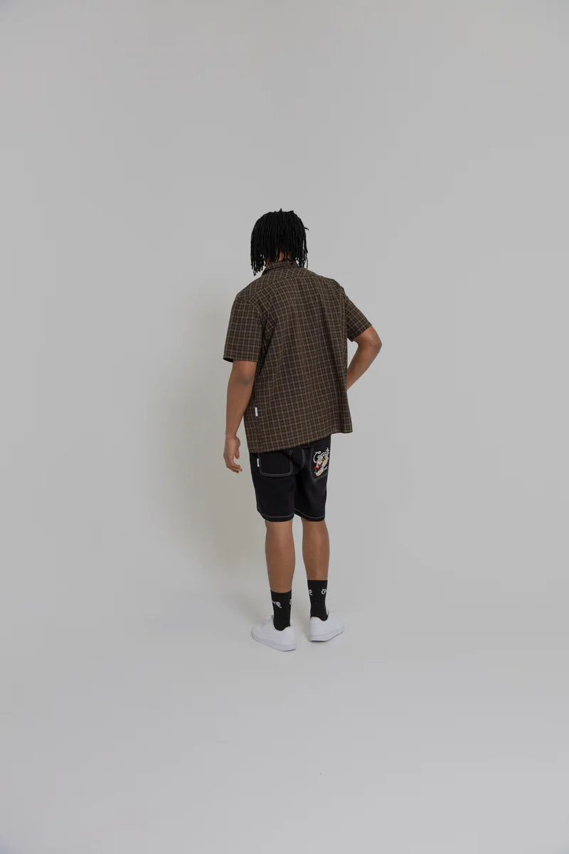 Crate X Popeye Denim Shorts - Black