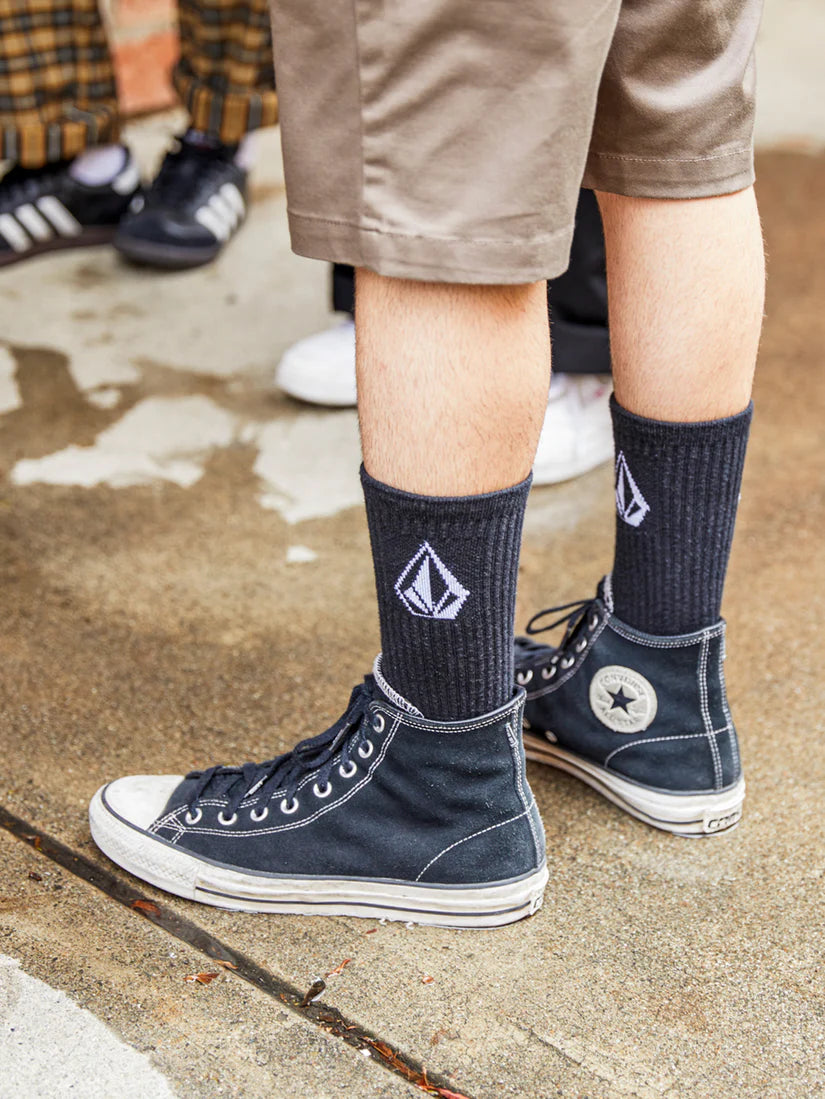 Volcom Full Stone Sock 3 Pack - Black