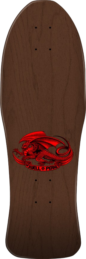 Powell Peralta Cab - Chinese Dragon Reissue Skateboard Deck Brown Stain - 10.00"