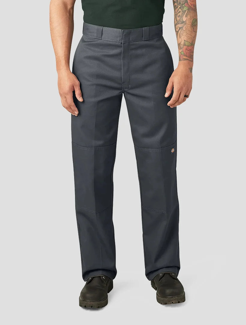 85-283 Loose Double Knee Pants - Charcoal