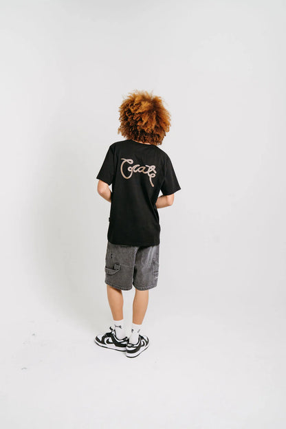 Scripted Tee - Black/Chia