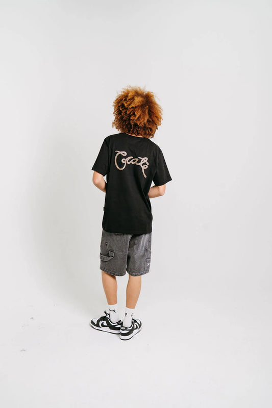 Scripted Tee - Black/Chia