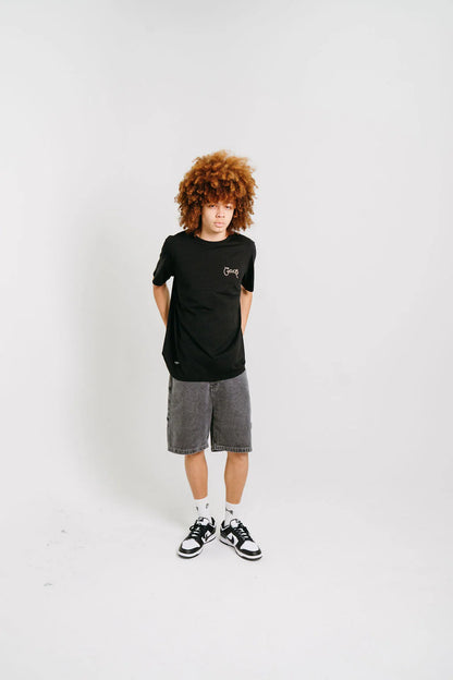 Scripted Tee - Black/Chia