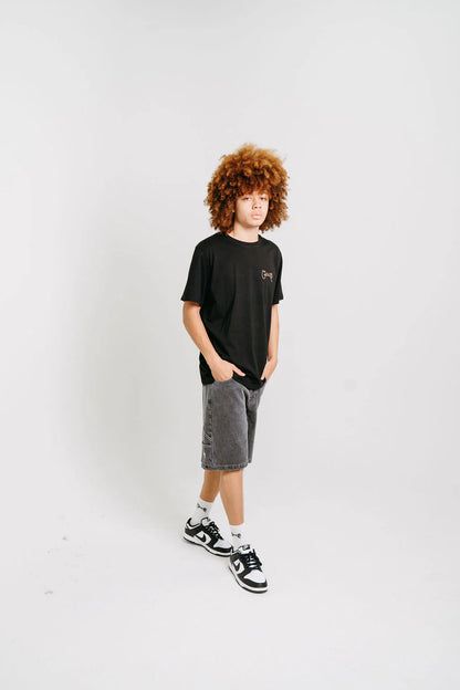 Scripted Tee - Black/Chia