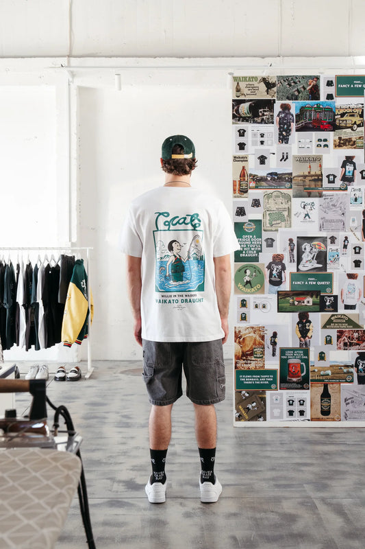 Crate X Willie The Waiter Waders Tee - White