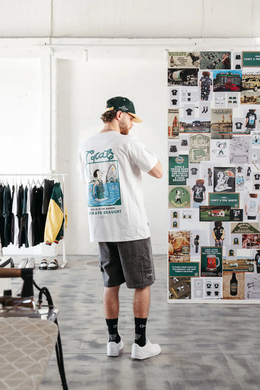 Crate X Willie The Waiter Waders Tee - White