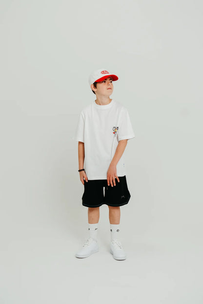Kids Vinyl Have A Crate Day Box Fit Tee - White