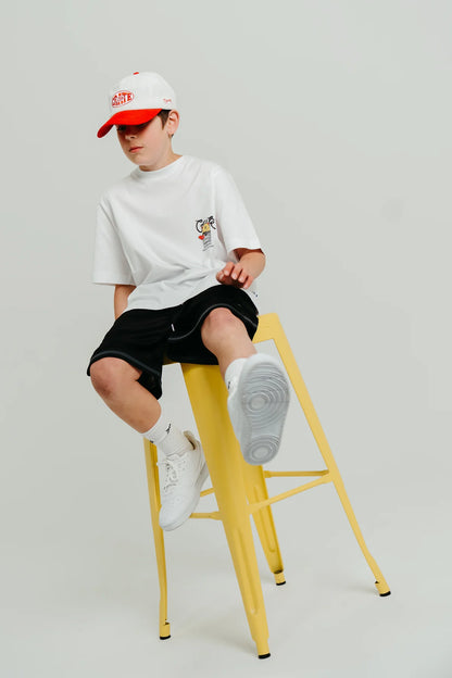 Kids Vinyl Have A Crate Day Box Fit Tee - White