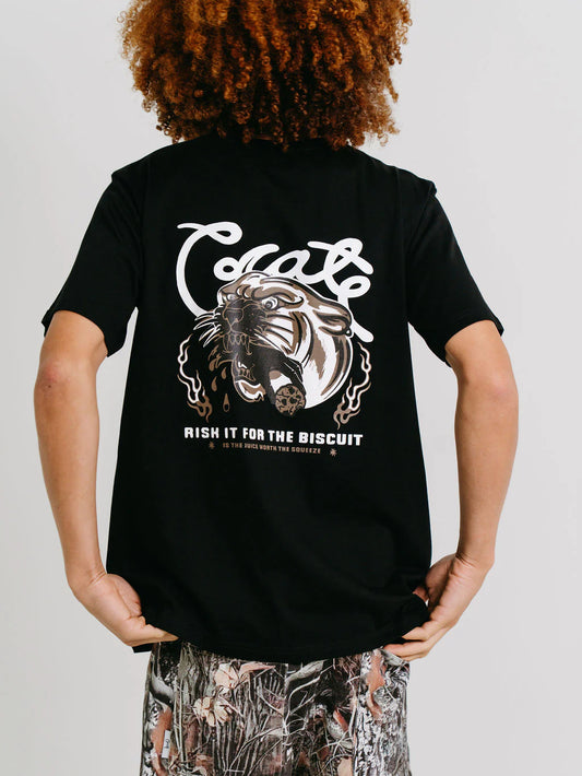 Risk It For The Biscuit Tee - Black