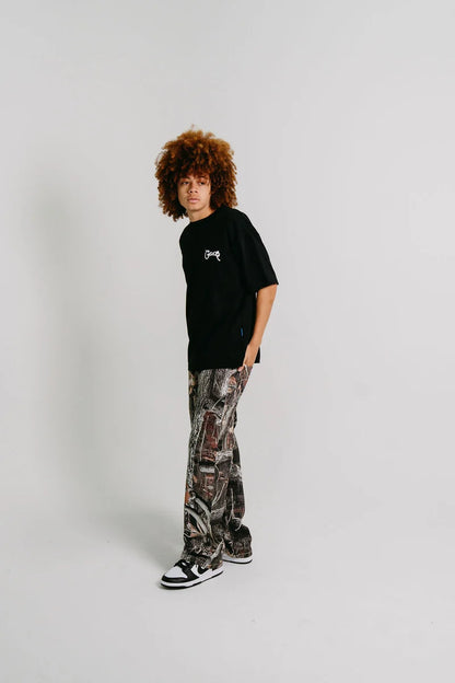 Scripted Box Fit Tee - Black