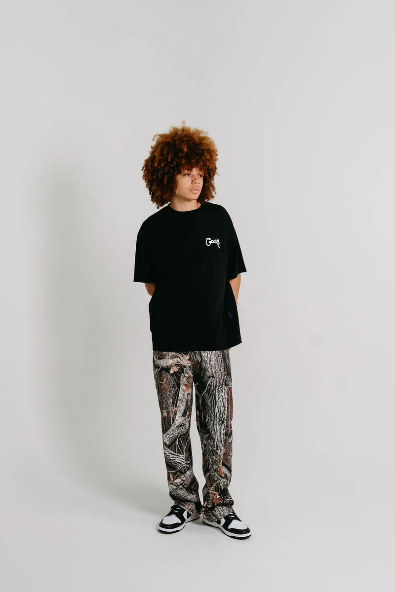 Scripted Box Fit Tee - Black