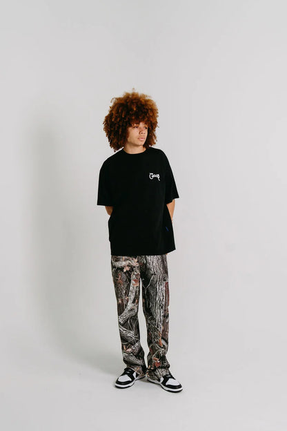 Scripted Box Fit Tee - Black