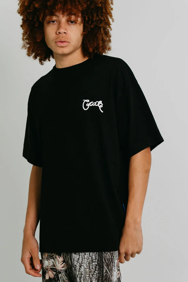 Scripted Box Fit Tee - Black