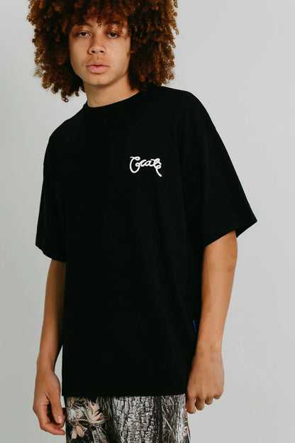Scripted Box Fit Tee - Black