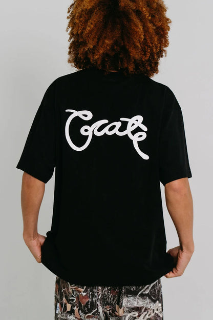 Scripted Box Fit Tee - Black
