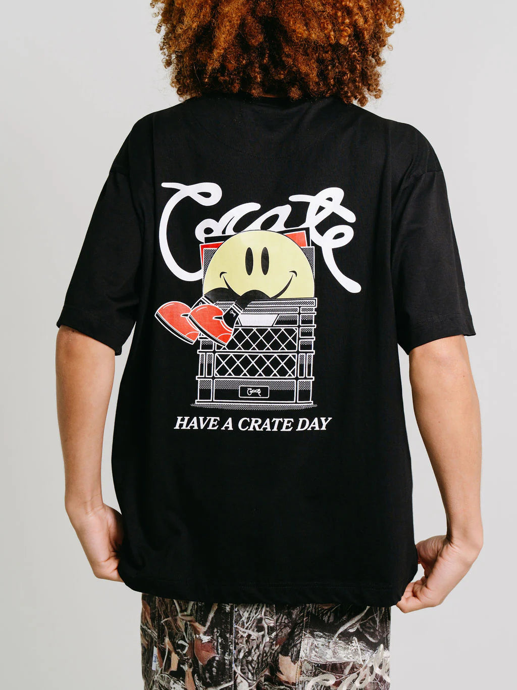 Vinyl Have A Crate Day Box Fit Tee - Black