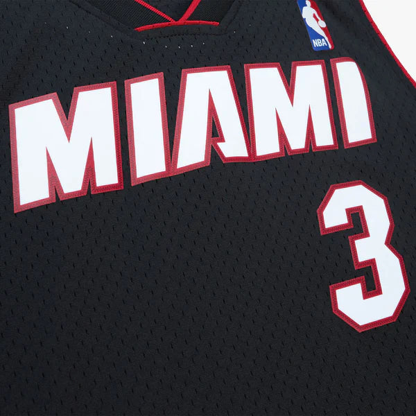 Mitchell And Ness DWYANE WADE MIAMI HEAT 12-13 HWC ROAD SWINGMAN JERSEY - BLACK