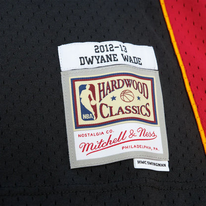 Mitchell And Ness DWYANE WADE MIAMI HEAT 12-13 HWC ROAD SWINGMAN JERSEY - BLACK