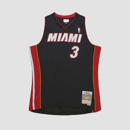 Mitchell And Ness DWYANE WADE MIAMI HEAT 12-13 HWC ROAD SWINGMAN JERSEY - BLACK