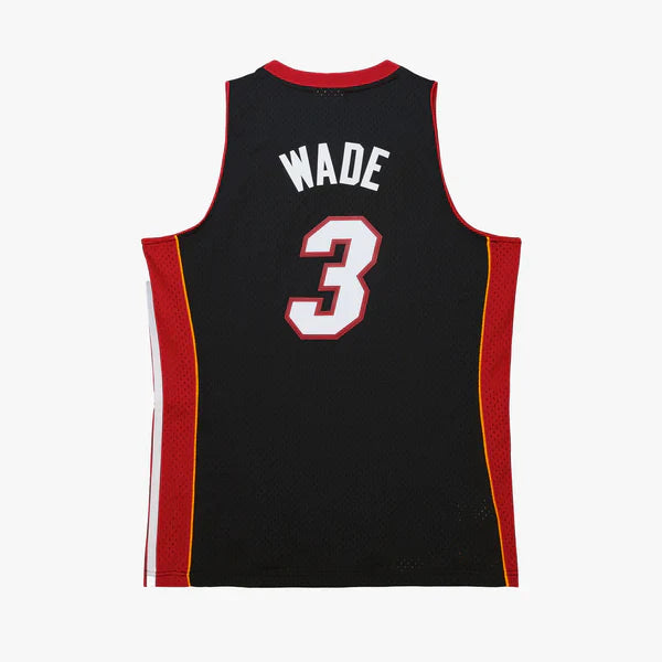 Mitchell And Ness DWYANE WADE MIAMI HEAT 12-13 HWC ROAD SWINGMAN JERSEY - BLACK