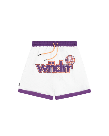 Wndrr Offcut Court Short - White/Purple