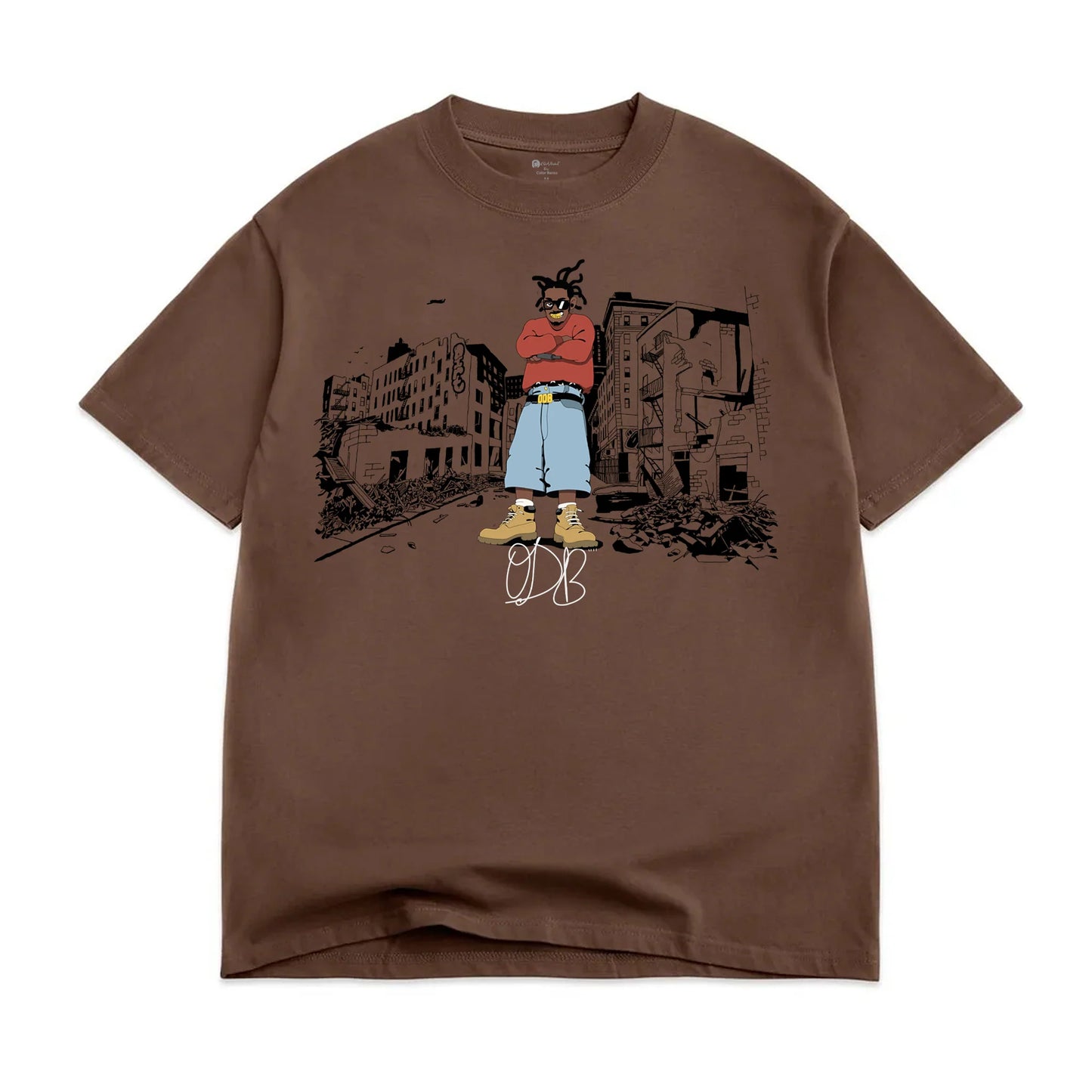 Color Bars X Ol Dirty Bastard Harlem Tee - Chocolate