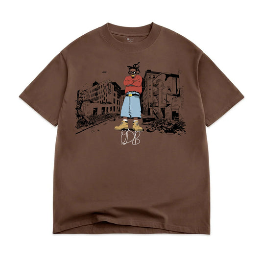 Color Bars X Ol Dirty Bastard Harlem Tee - Chocolate