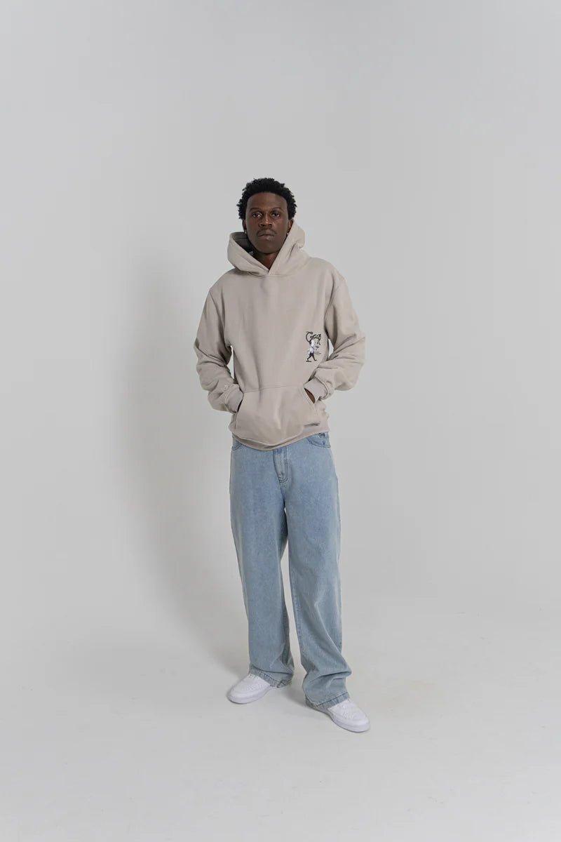 CRATE X WILLIE THE WAITER CRATE REMIX HOODIE - Grey