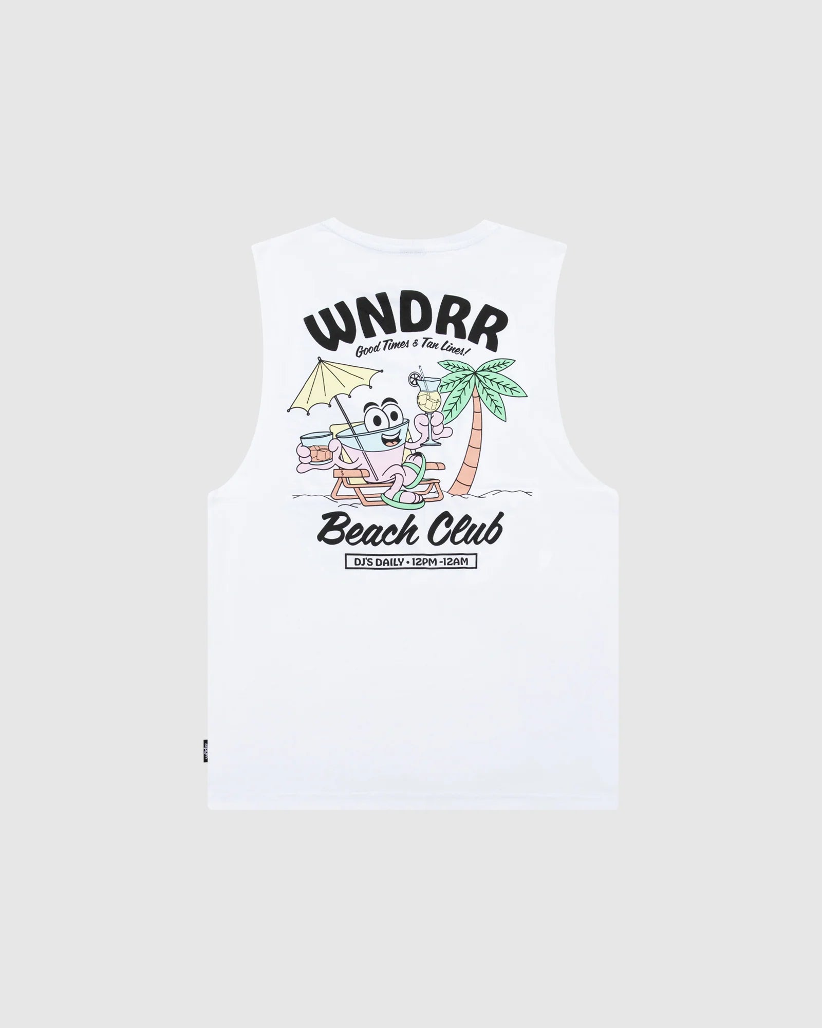 Wndrr Beach Club Muscle Top -White